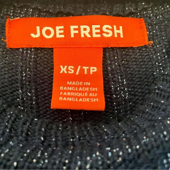 Joe Fresh Navy Glitter Dress XS - Picture 3 of 4